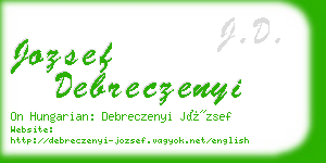 jozsef debreczenyi business card